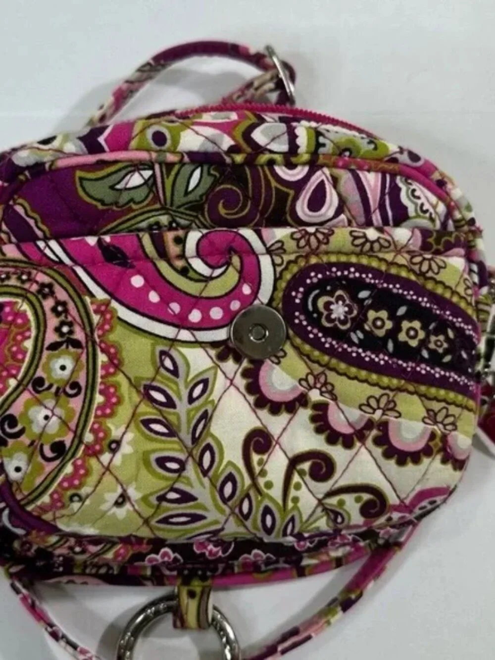 Vera Bradley Pink and Purple Crossbody Bag with Floral Elegance